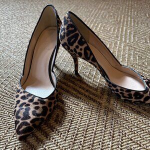 J Crew Colette D'Orsay Pumps Size 10 Leopard Print -Excellent Used Condition